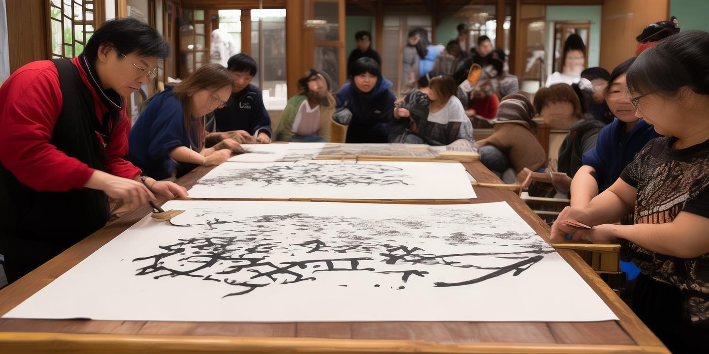 访仙古镇非遗工坊开课,游客体验亲手制作吕凤子书画拓片